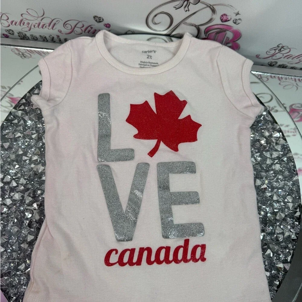 Carter's T-shirt love Canada White and Red Canada Love Tee